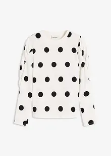 Longsleeve van gestructureerde crêpe, bonprix