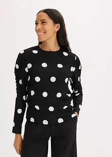 Longsleeve van gestructureerde crêpe, bonprix