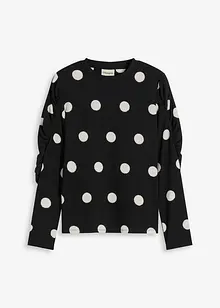 Longsleeve van gestructureerde crêpe, bonprix