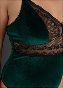 Fluwelen body ouvert, bonprix