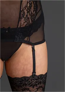 Bustier met jarretels en string ouvert (2-dlg. set), VENUS