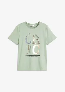 T-shirt met glitterprint, bonprix