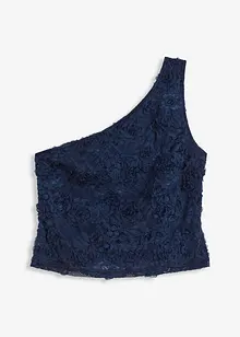 One-shoulder top met borduursel, bonprix