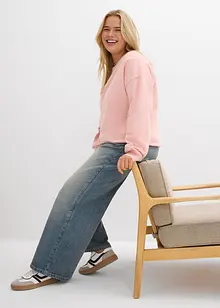 Sweater met kanten rand, bonprix