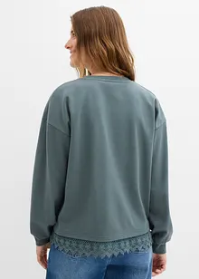 Sweater met kanten rand, bonprix