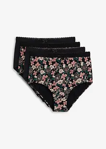 Tailleslip met biologisch katoen (set van 4), bonprix