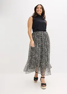 Rok van mesh jersey met elastische tailleband, bonprix