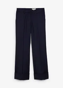 Flared broek met wol, bonprix
