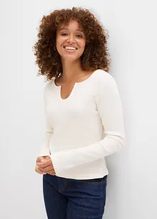 Geribd shirt met biologisch katoen, bonprix