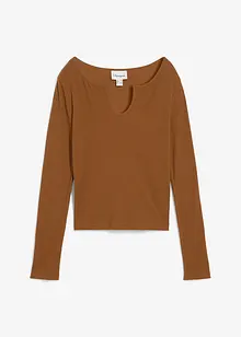 Geribd shirt met biologisch katoen, bonprix