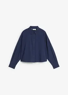 Korte overhemdblouse met zijde, bonprix