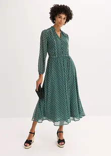 Gedessineerde chiffon jurk, bonprix