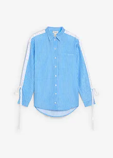 Oversized overhemdblouse van biologisch katoen, bonprix