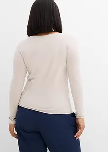 Licht longsleeve met boothals, bonprix