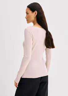 Licht longsleeve met boothals, bonprix