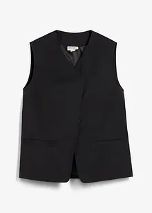 Lang mouwloos vest van twill, bonprix