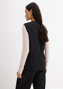 Lang mouwloos vest van twill, bonprix