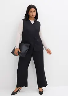 Lang mouwloos vest van twill, bonprix