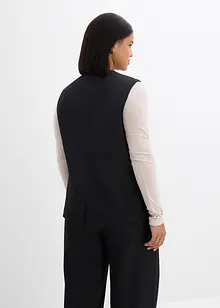 Lang mouwloos vest van twill, bonprix