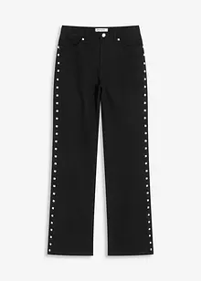 Twill broek met studs, bonprix