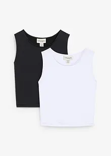 Aansluitende cropped top (set van 2), bonprix
