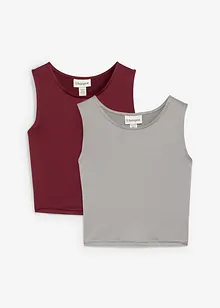 Aansluitende cropped top (set van 2), bonprix