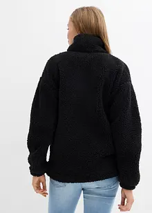 Fleece trui met opstaande kraag, bonprix