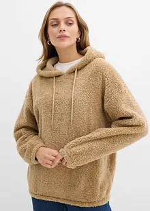 Fleece hoodie van teddy, bonprix