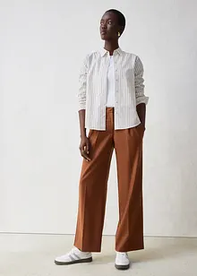 Bandplooibroek van een wolmix, bonprix