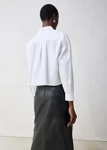 Korte overhemdblouse met zijde, bonprix