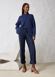 Flared broek met wol, bonprix