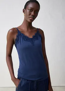 Top met wol en kant, bonprix