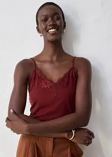 Top met wol en kant, bonprix