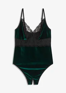 Fluwelen body ouvert, bonprix