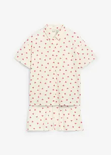 Shortama van puur biologisch katoen met knoopsluiting (2-dlg. set), bonprix