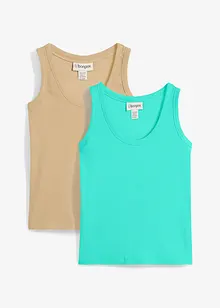Tanktop met biologisch katoen (set van 2), bonprix