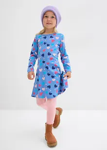 Meisjes jersey jurk met lange mouwen van biologisch katoen, bonprix