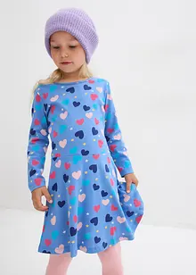 Meisjes jersey jurk met lange mouwen van biologisch katoen, bonprix