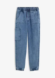 Jongens cargo jeans met stretch, loose fit, bonprix