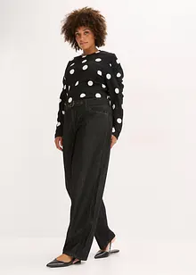 Longsleeve van gestructureerde crêpe, bonprix