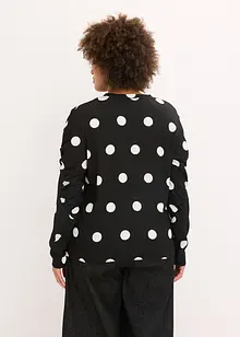 Longsleeve van gestructureerde crêpe, bonprix