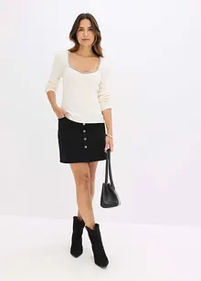 Fijn gebreide trui met sierdetail, bonprix