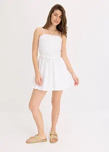 Strapless jurk van katoen, bonprix