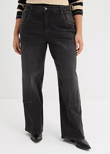 Wide leg jeans, mid waist, bonprix
