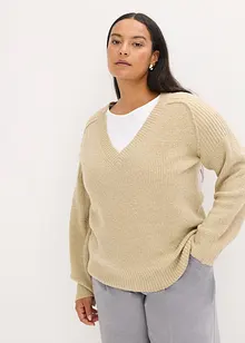 Trui met V-hals, bonprix