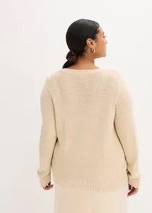 Gemêleerd vest met goudkleurige knopen, bonprix