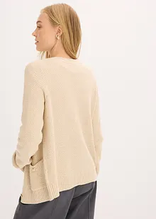 Gemêleerd vest met goudkleurige knopen, bonprix