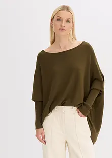 Gebreide trui in een fijne viscosemix, bonprix