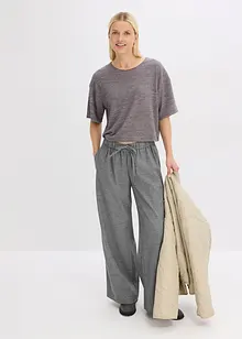 Palazzo broek in wollen look, bonprix