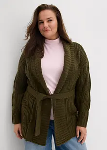 Grof gebreid vest met kabelpatroon, bonprix